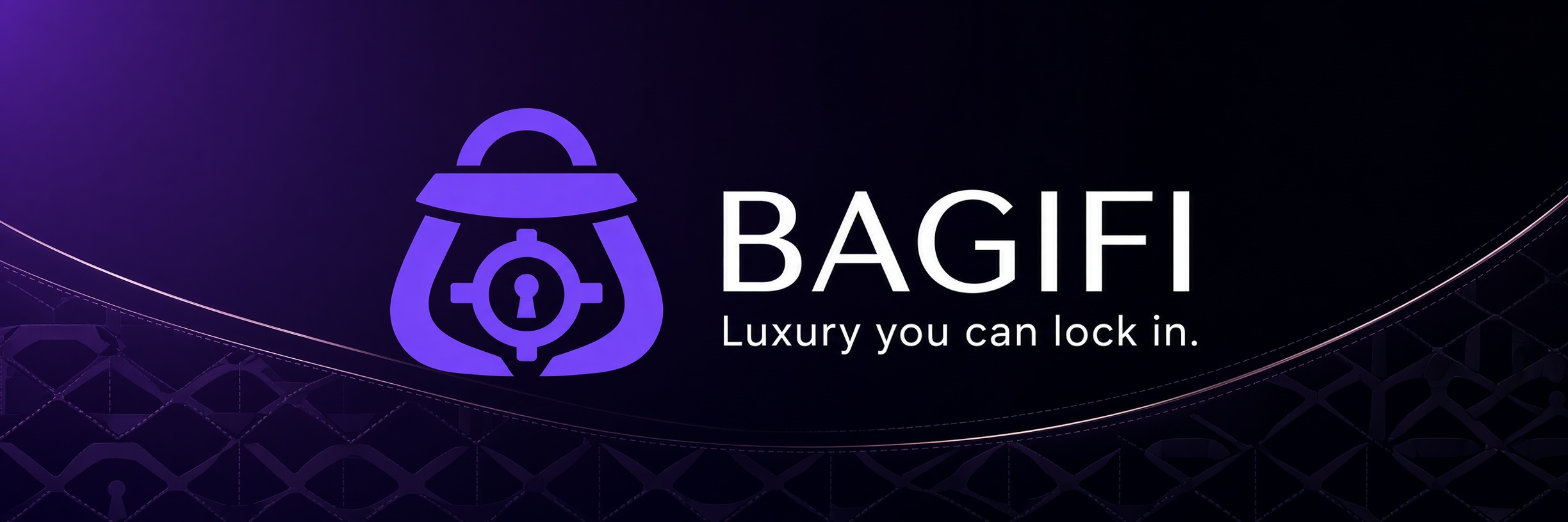BAGFI banner. Luxury you can lock in.